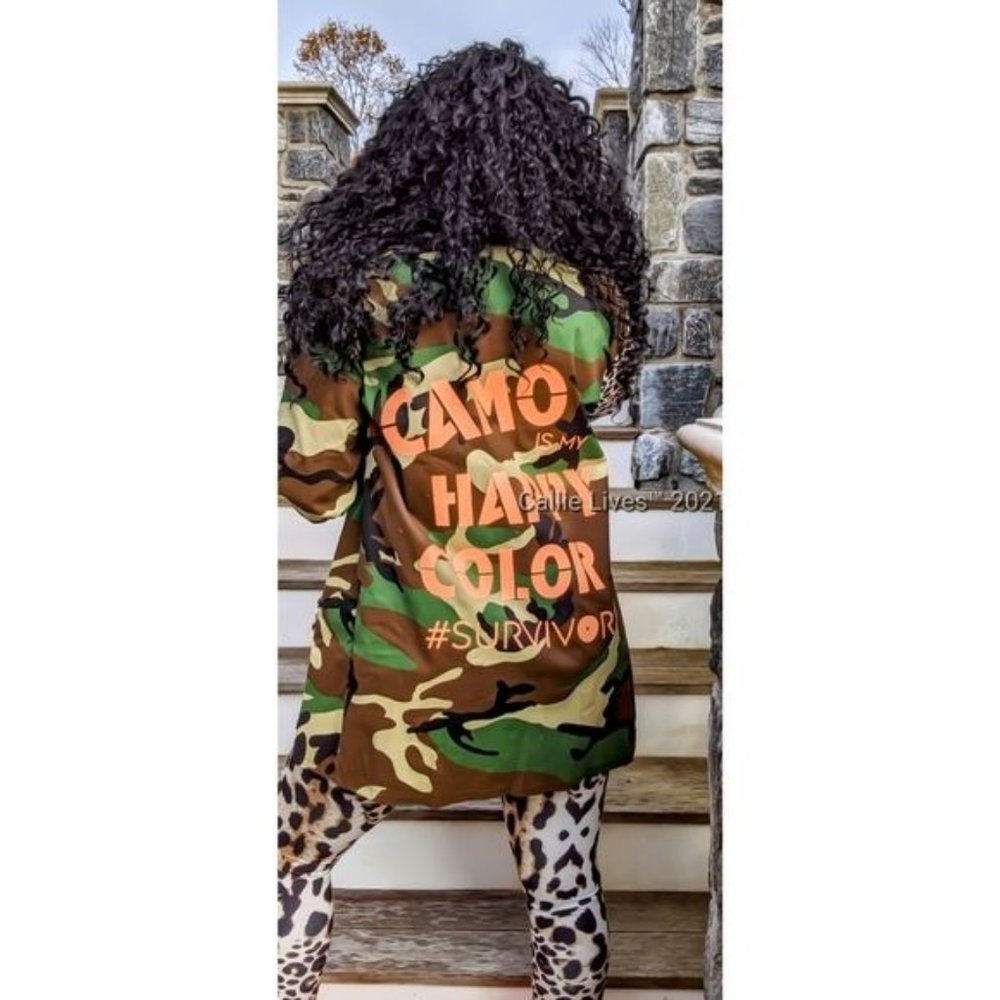 MIZ Camo Happy Color: Camouflage Cheetah Neon Orange Utility BlazeR XL - Picture 10 of 13